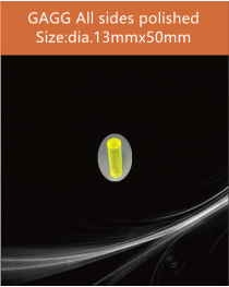 GAGG Ce scintillation crystal, GAGG Ce crystal, GAGG scintillator, Ce:Gd3Al2Ga3O12 crystal, dia.13x50mm